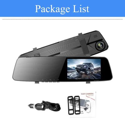 FHD 1080P Mini Monitoring Parking Rearview Mirror Recorder Car Dual Lens Camera 5V
