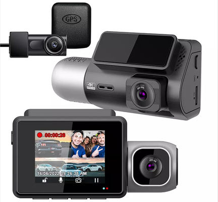 Κάμερα αυτοκινήτου IPS 4K Wifi GPS 1080p Hd DVR Dashcam για εμπρός και πίσω εσωτερικό