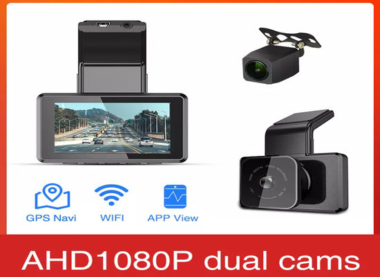 WIFI GPS Logger 4K Ταμπλό αυτοκινήτου τοποθετημένο Dash Cam 3 ιντσών