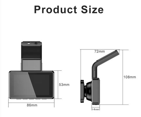 WIFI GPS Logger 4K Ταμπλό αυτοκινήτου τοποθετημένο Dash Cam 3 ιντσών