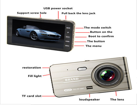 Mini G Sensor Dashboard Mounted Dash Camcorder Κάμερα εγγραφής 60Hz