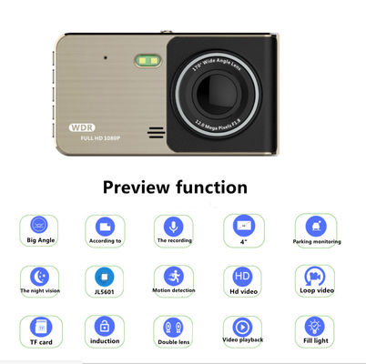 1080P DVR Recorder Motion Sensor Dash Cam με όπισθεν κάμερα