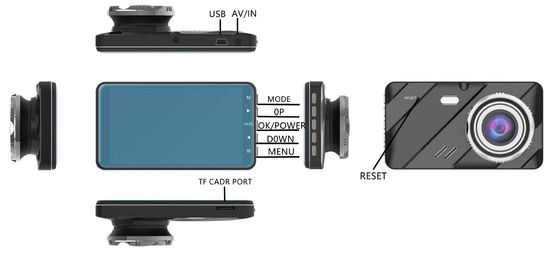 4&quot; Blackbox DVR Dash Cam Κάμερες ταμπλό αυτοκινήτου Οθόνη στάθμευσης G-Sensor