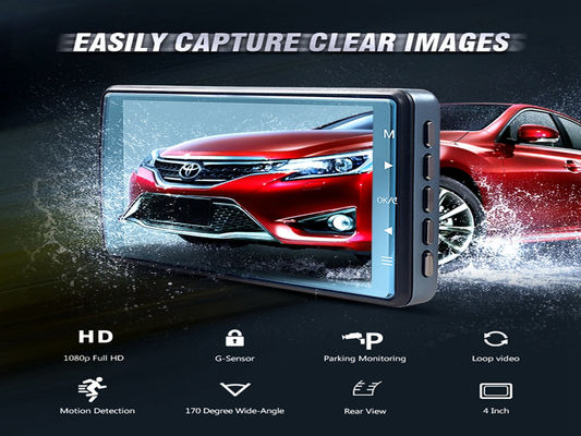 Οθόνη στάθμευσης Blackbox Car Dash Cam Recorder 4 ιντσών με εγγραφή βρόχου