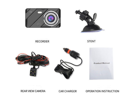 4&quot; Car Blackbox DVR Full HD 1080P Dual Camera Dash cam Εσωτερικό εμπρός και πίσω