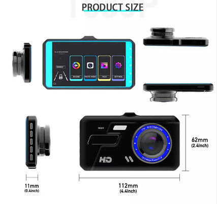 4 ιντσών LCD FHD1080P ευρυγώνια κάμερα βίντεο αυτοκινήτου Dvr Dash Cam Night Έκδοση