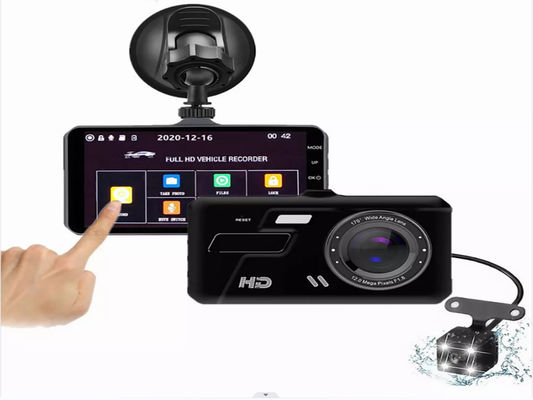 XINLIHANG 1080P 4 ιντσών εμπρός και εσωτερική κάμερα ταμπλό με ένδειξη ταχύτητας