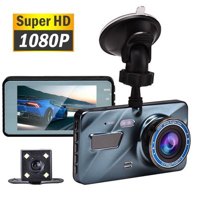 Επαναφορτιζόμενη κάμερα DVR αυτοκινήτου με διπλό φακό Dash Cam 1080FHD με ανίχνευση κίνησης με αισθητήρα G