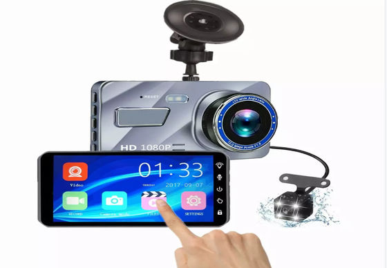 Αυτόματη διπλή κάμερα Blackbox DVR Full HD 1080P 170 Degree Dash Cam IPS οθόνη αφής