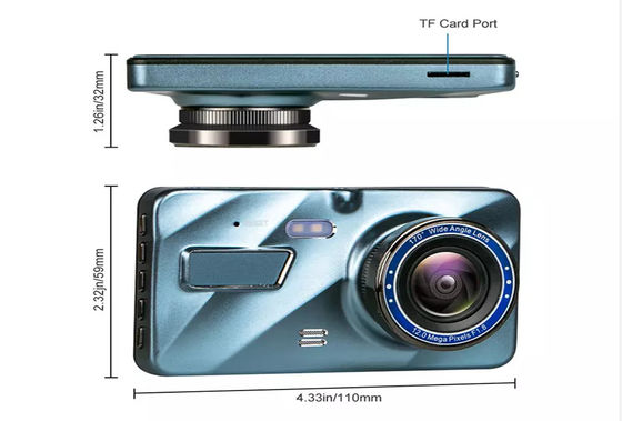 Οθόνη αφής WDR IPS Video Dash Cam Recorder Blackbox Διπλός φακός