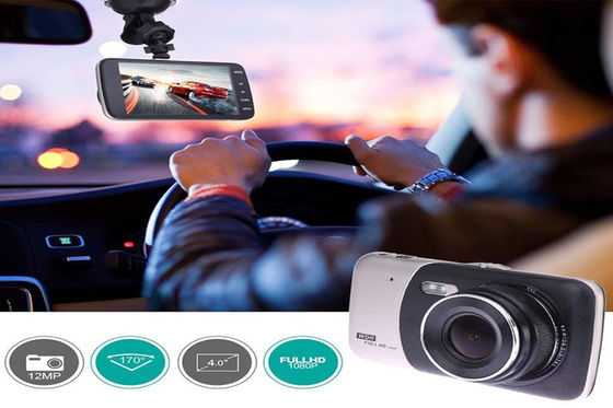 Ασύρματο 4 ιντσών 1080p DVR αυτοκινήτου 4K Dash Cam Διπλός φακός εμπρός και πίσω