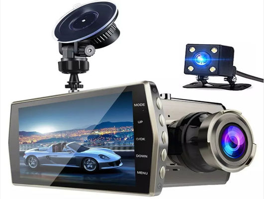 Dual HD 1080P Car DVR Dash Cam Recorder 4 ιντσών IPS οθόνη μπροστινή και πίσω κάμερα