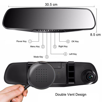 Auto Dash Cam Recorder 4,3&quot; LCD FHD 1080p Εμπρός και πίσω Αισθητήρας DVR GC1054
