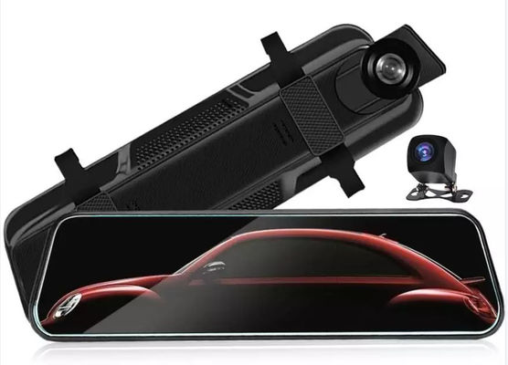 Ενεργοποιημένη κάμερα Dashcam με κίνηση 9,66 ιντσών Πλήρης 2,5D οθόνη αφής μπροστινή πίσω εγγραφή