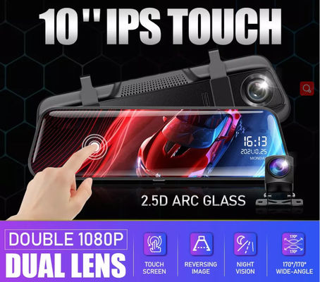 9,66 ιντσών Dual Wireless Dashboard Camera Dash Cam Εγγραφή βίντεο οδήγησης 170 μοιρών