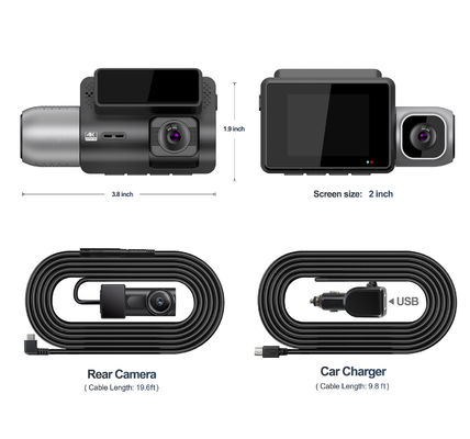 Οθόνη 4K IPS Sony Vision Board Dash Cam with Cabin Camera 3Channel