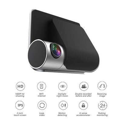 Οθόνη στάθμευσης Κύκλος εγγραφής Full HD DVR αυτοκινήτου 1080p Κάμερες ταμπλό για αυτοκίνητα