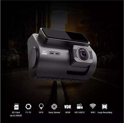RGB AHD Διπλός φακός GPS Wifi Dash Cam με ταχύτητα και ανίχνευση κίνησης GPS