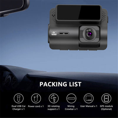 Εμπρός 4K Πίσω 2K UHD Invisible Dash Cam HD 1080p DVR αυτοκινήτου 24ωρη παρακολούθηση στάθμευσης