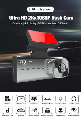 WIFI APP IPS Πλήρης οθόνη GPS Ταμπλό GPS Κάμερα εγγραφής Καθρέφτης 3,16 ιντσών