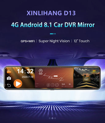 uSB Android 8.1 4g Mirror HD1080P Κάμερα DVR αυτοκινήτου blackbox με ADAS Wifi GPS Navigation