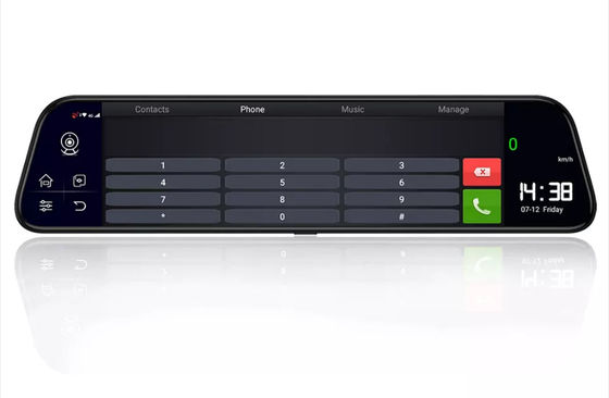 12 ιντσών ADAS 4G Car DVR FHD1080P Rearview Mirror Recorder Car 32GB GPS Navigation