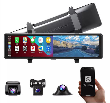 AHD1080P Android Wireless Carplay Rear View Mirror DVR WIFI GPS 3 Κάμερες