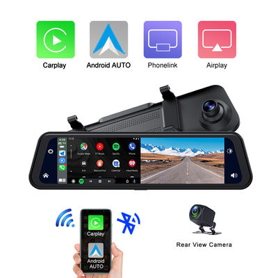 Dual Cams HD1080P Carplay Dashboard Blackbox Driving Video Recorder 12 ιντσών 2K