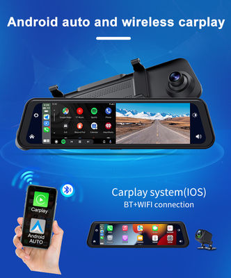 Android Auto Dash Cam Carplay με όπισθεν κάμερα μπροστινή 2K+πίσω 1080P