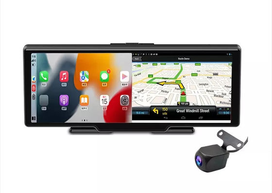Διπλός φακός HD1080P Android Mp5 Carplay Dvd Player 10 ιντσών Οθόνη αφής 2,5K
