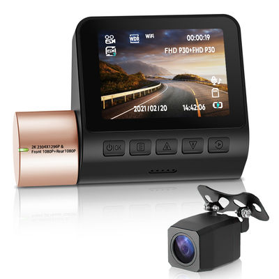 Dual Lens Invisible Dash Cam DVR Night Vision WDR Ενσωματωμένο GPS